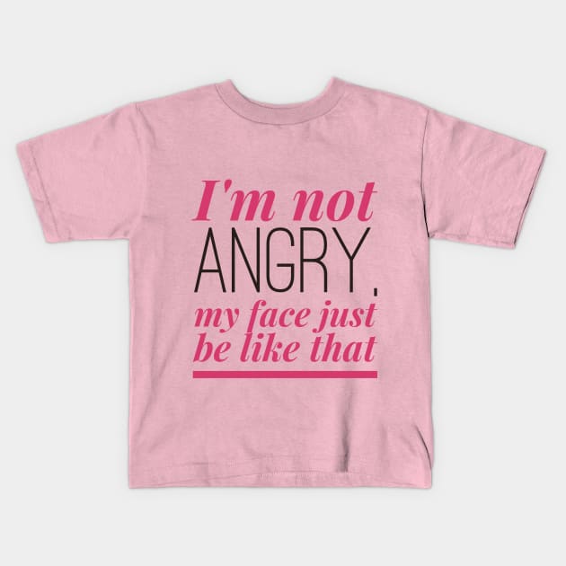 Mad Look (Hard Pink) Kids T-Shirt by Six Gatsby